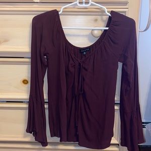 Flowy bell sleeve top